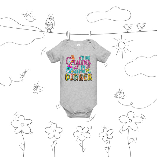 I'm not crying...Baby short sleeve one piece