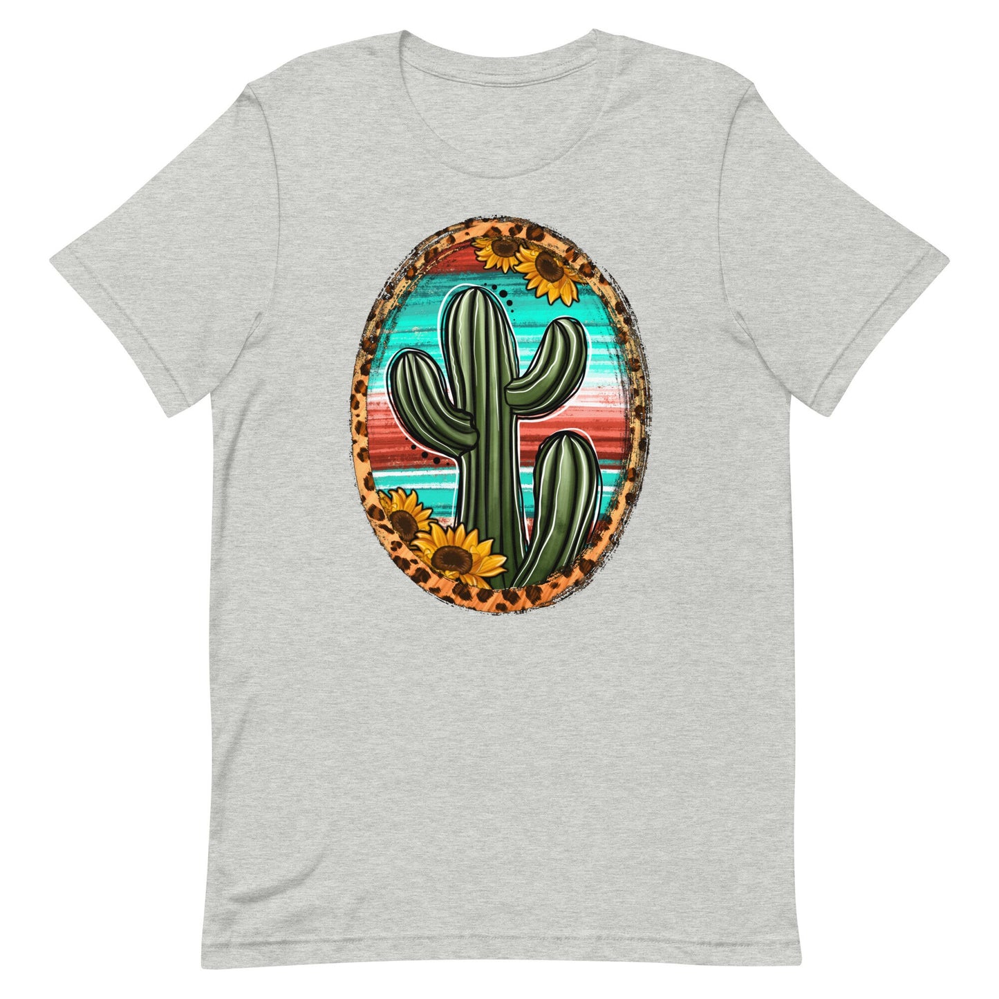 Sunflower and Cactus Western Brooch Unisex t-shirt