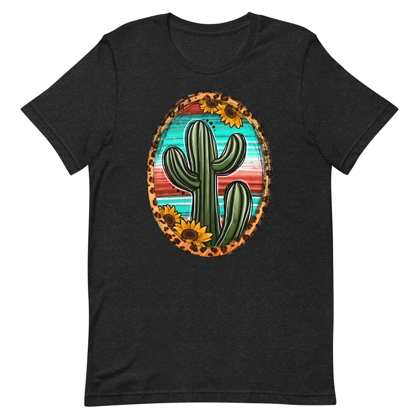 Sunflower and Cactus Western Brooch Unisex t-shirt