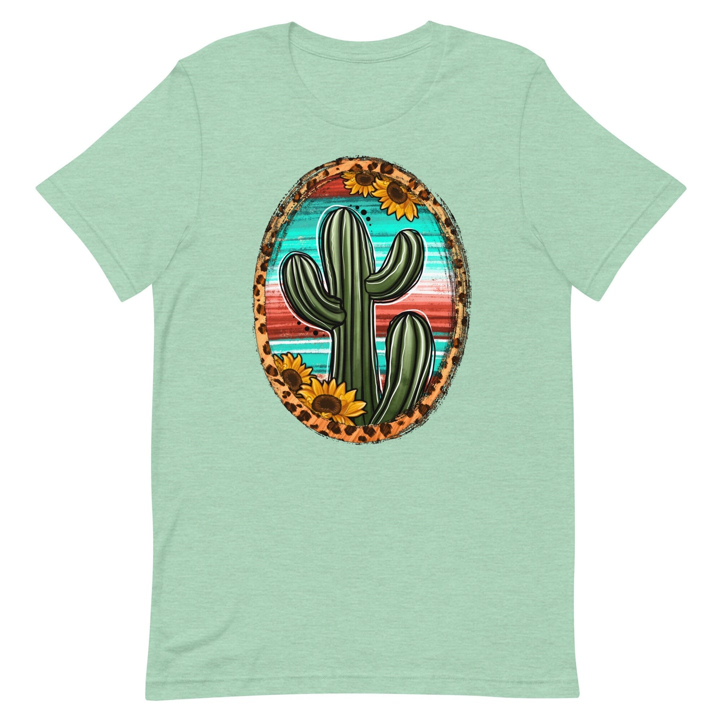 Sunflower and Cactus Western Brooch Unisex t-shirt