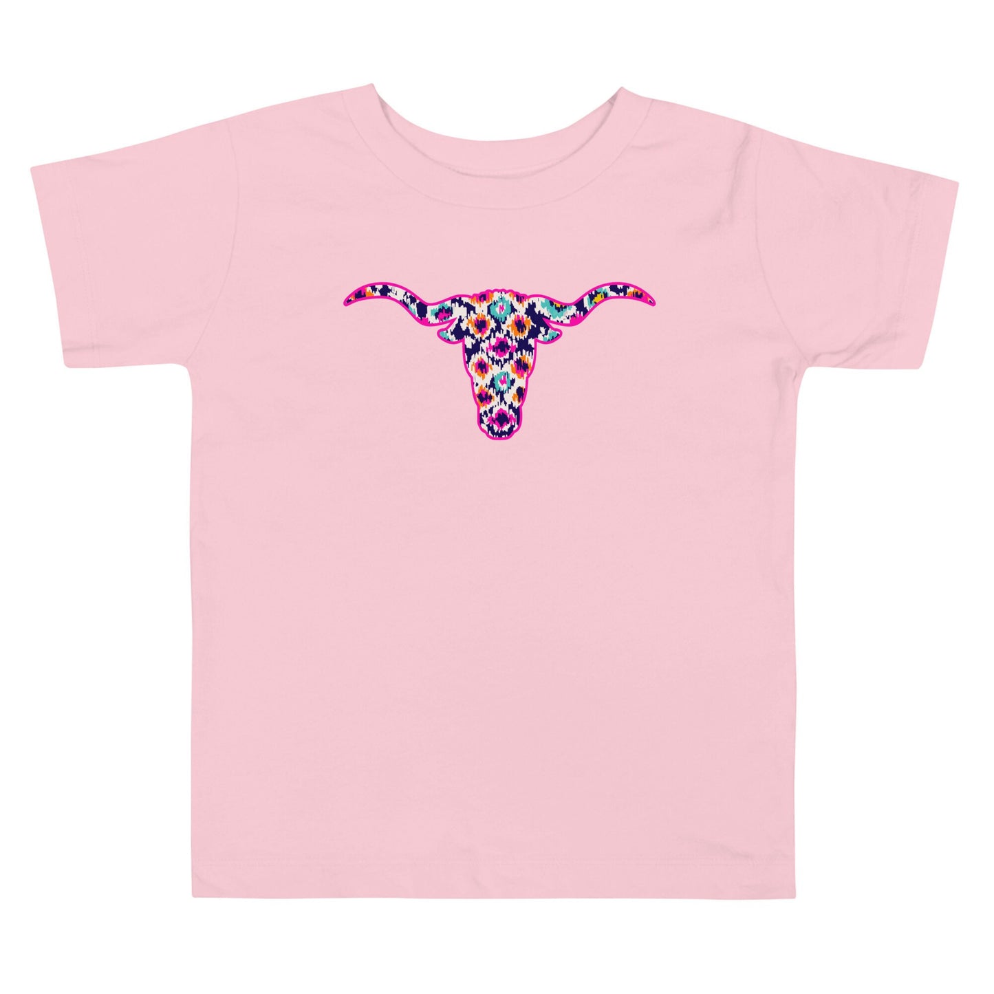 Lil Aztec Design Steer Head Toddler Short Sleeve Tee