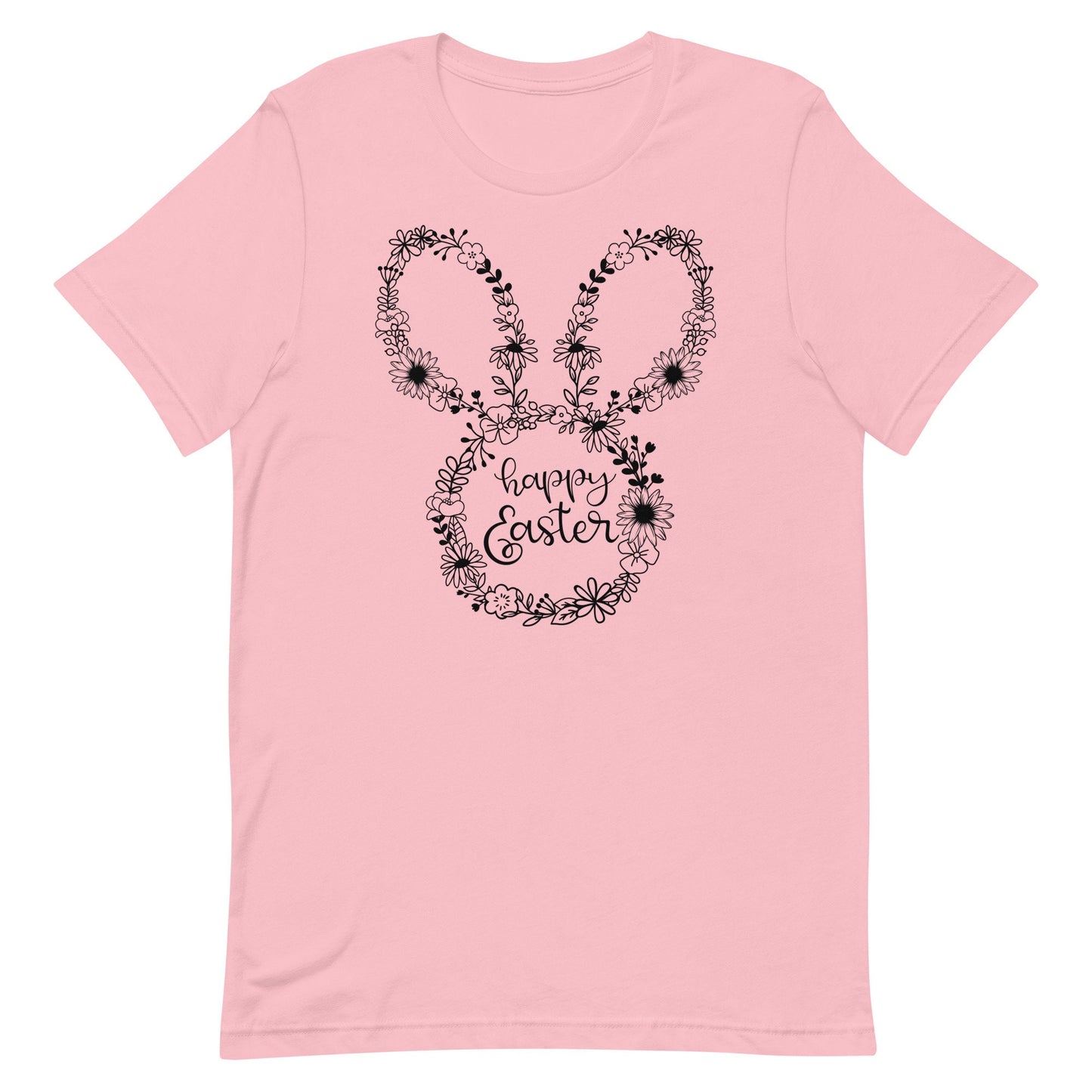 Floral Bunny Happy Easter Unisex t-shirt