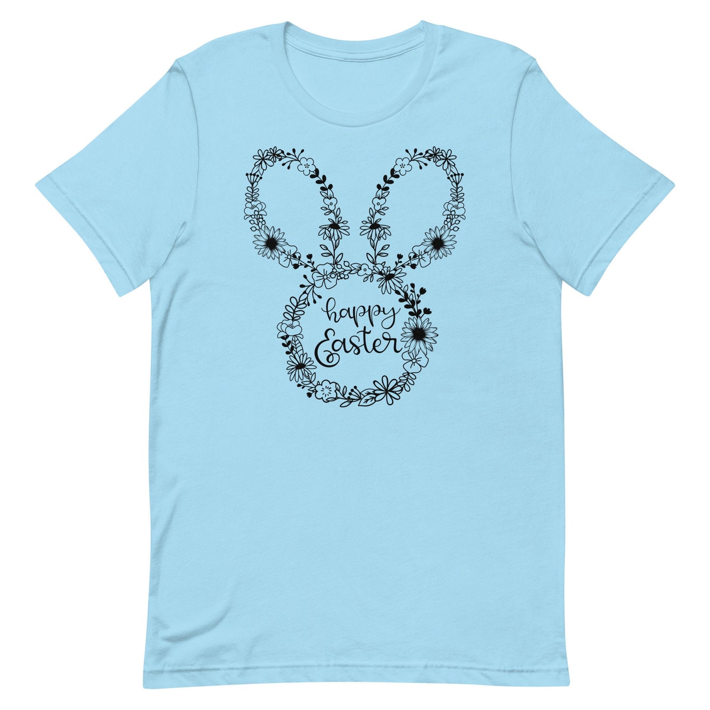Floral Bunny Happy Easter Unisex t-shirt