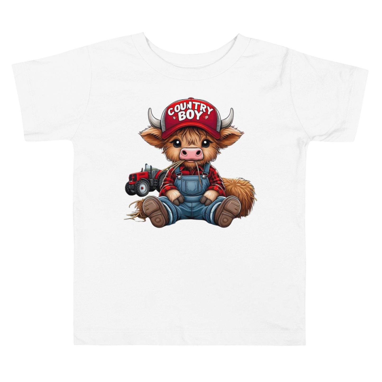 Country Boy higland cow Toddler Short Sleeve Tee