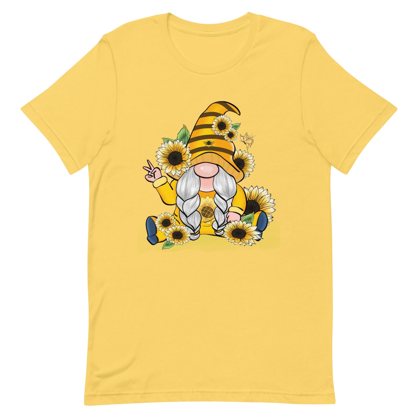 Peace Honey and Sunflower Gnome Unisex t-shirt